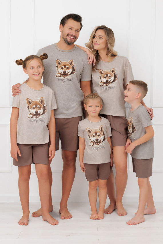 Mädchen Pyjama Shiba Italian Fashion 100% Baumwolle Shorts