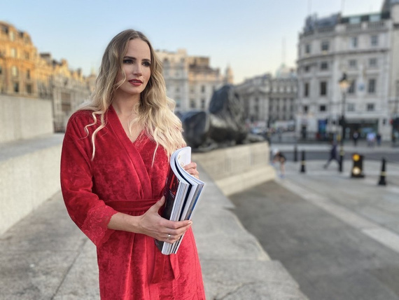 457 Milagros Damen Kurzer Morgenmantel Forex - rot