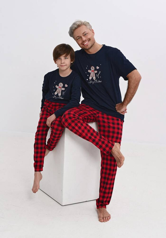 Matt Kids Sensis Schlafanzug für Jungen - navy blau