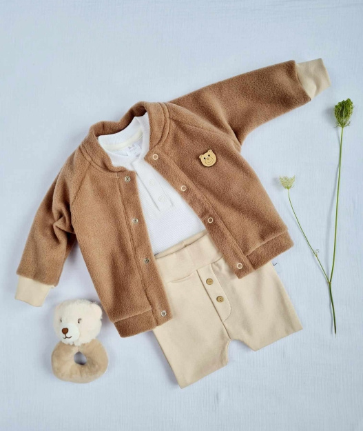 3717P Teddy Marija Fleece-Sweatshirt – braun