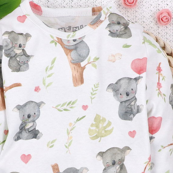 Nini Baby-Body Koala 100% Bio-Baumwolle, hergestellt in Polen