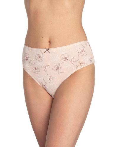 Damen-Slips L-120BI-93 Lama rosa grau – Baumwolle, 3er-Pack, bequem und klassisch