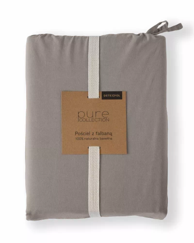 Pure 23 Einfarbige Baumwollbettwäsche Detexpol dunkelgrau