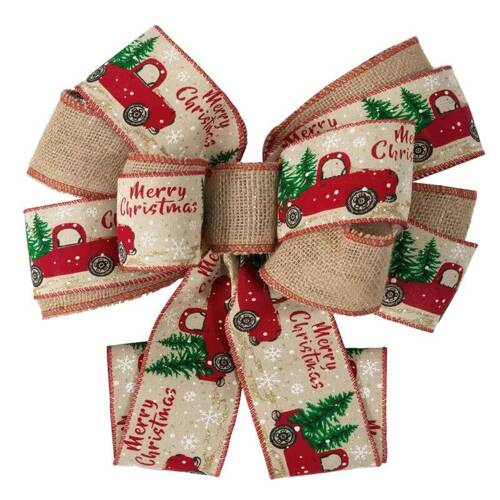 Weihnachtsdeko-Schleife 447 im Öko-Stil Eurocurtains beige