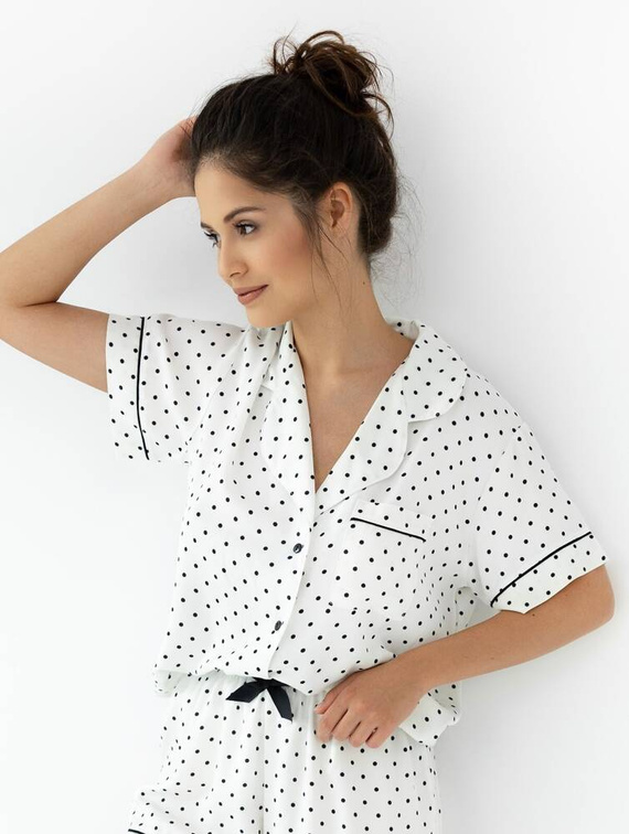 Aylin Sensis Damenpyjama – Creme