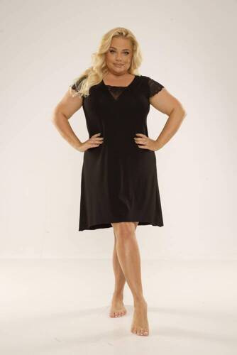 340 Fanny Nachthemd Plus Size Forex - Schwarz