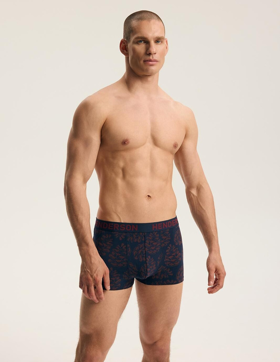 Henderson Herren Boxershorts 46101 Fawn 2er-Pack Baumwolle mit breitem Logo-Bund