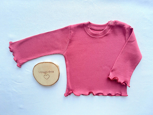 BI004 Mamatti Langarmbluse für Mädchen – Rosa