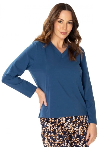 86673 Lucy Seagull Jeans-Pyjamabluse