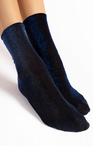 G1170 Bestie Fiore Socken 60 den blau – glänzend, ohne Druck