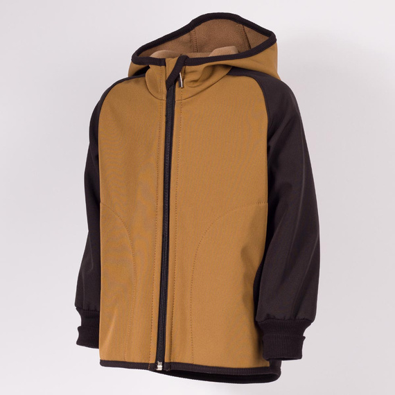 229020 Nicol Softshell-Jacke für Jungen mit Fleece, Kapuze und Reflektoren – olivgrün