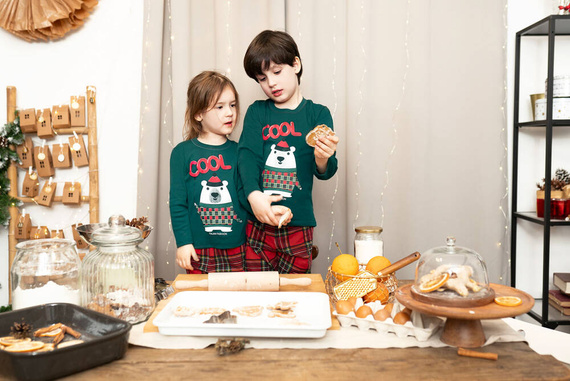 Tess Kinderpyjamas Italian Fashion - grün/print