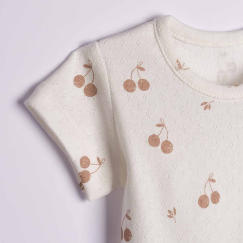 224006 Nicol Babybody für Mädchen 100% Baumwolle Ajour mit Kirschen