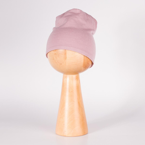 229100 Nicol Mütze Merino 100% Wolle Kinder doppellagig - puderrosa