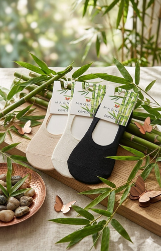 Unsichtbare Ballerina-Socken Bamboo Magnetis 251145 bequem ecru