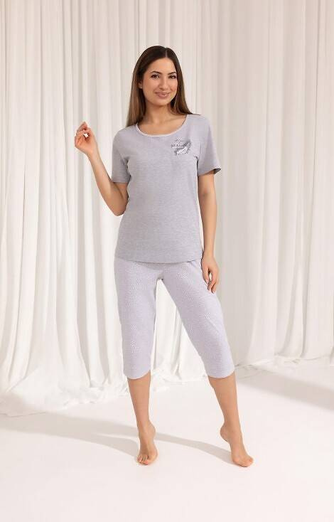 687 Regina Damenpyjama – Grau