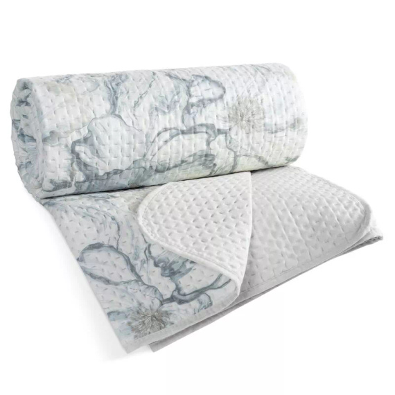 Eurofirany Lisa Tagesdecke Weiß 100% Polyester Elegante Bettdecke