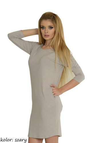 543 Paula Nachthemd 7/8 Ärmel - hell melange