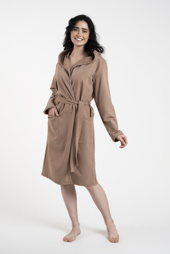 Karina Damenbademantel Italian Fashion - camel