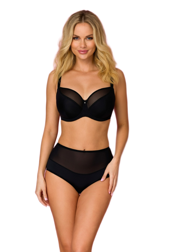 Biustonosz Soft VB-501 Vena Big Soft K19 Schwarz für große Brust mit breiten Trägern