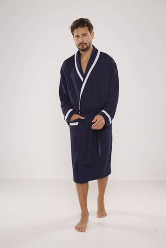 564 Bruno Herren Bademantel De Lafense - Denim