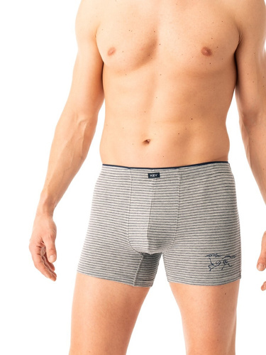 Herren-Boxershorts Key MXH 354 grau – Baumwolle, bequem und luftig