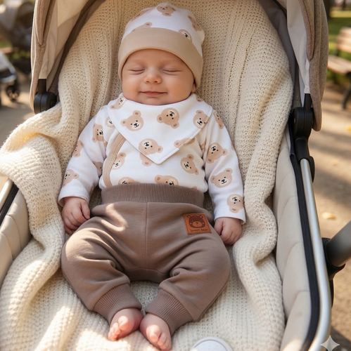 ABK-0047 Sweet Bears Baby-Set aus Nini-Bio-Baumwolle