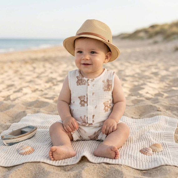 Nicol 224230 Musselin Baby-Strampler 100% Baumwolle für den Sommer