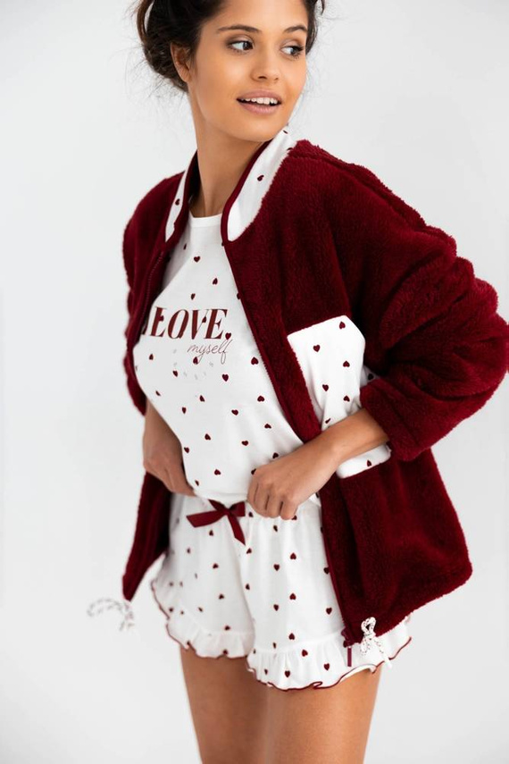 Simonette Sensis Damen Sweatshirt - weiß burgund