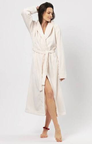 LGL 803 Key Langer Damenbademantel – Ecru