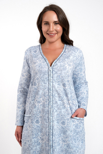 Gracjela Zippered Loungewear Italienische Mode - blauer Druck 