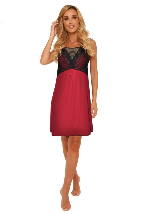 485 Artemise Forex trägerloses Nachthemd - burgunderrot