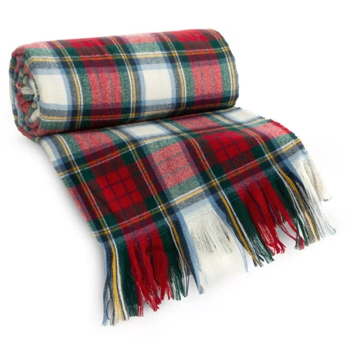 Eurofirany 40 Weihnachtsdecke rot 150x200 dick flauschig Tagesdecke