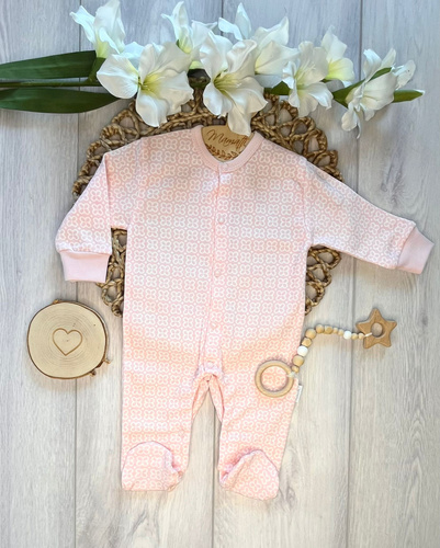 Baby Strampler Mamatti PA15940 Blumen Baumwolle Druckknöpfe