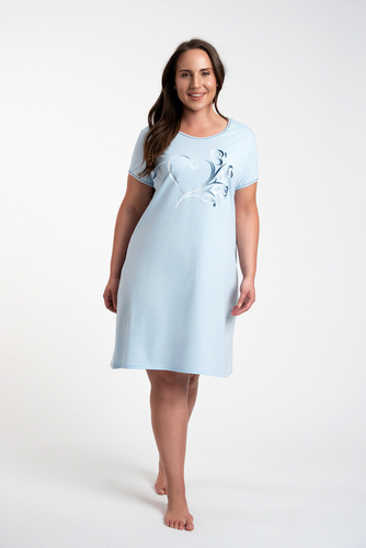 Arietta kurzärmeliges Nachthemd Italian Fashion - blau