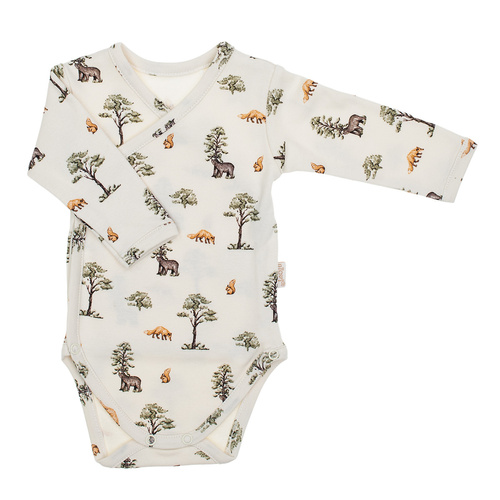 218094 Yogi Bear Baby-Body Nicol – Baumwolle, lange Ärmel, Waldmuster