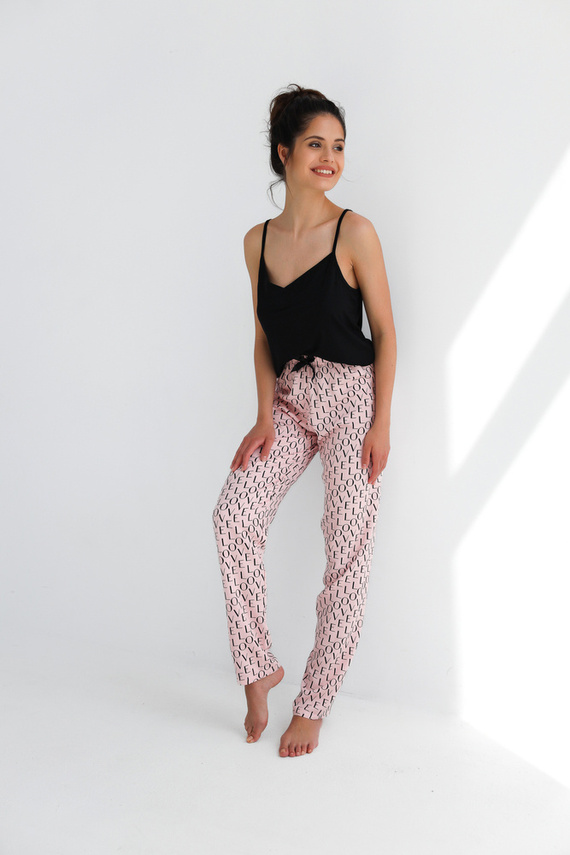 Paula Sensis Damen Schlafanzug - schwarz