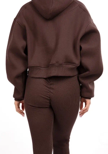 DK-K-B13 Dkaren Damen-Trainingsanzug-Set – Schokolade