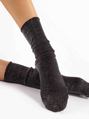 G1170 Bestie Fiore Socken 60 den silber – glänzend, ohne Druck