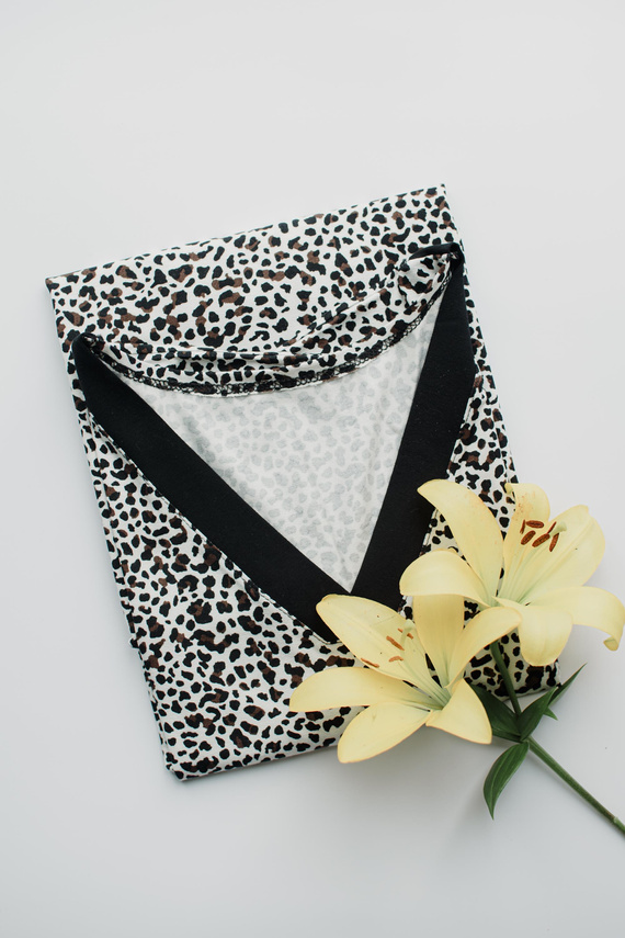 853 Kendall De Lafense - Panther Nachthemd aus Viskose - ecru camouflage