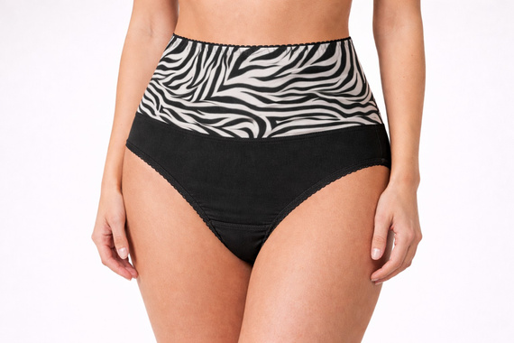 Mitex IGA WILD figurformender Slip mit hohem Bund zur Bauchglättung wild black 