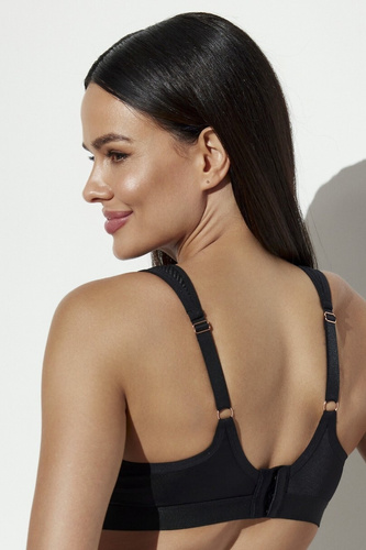 Biustonosz Soft Ava 2307 Comfort Bra schwarz mit Bügeln für große Brust