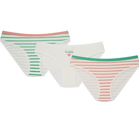 36508-K083 Henderson Damen-Slips in Ecru – Baumwoll-Bikini im 3er-Pack