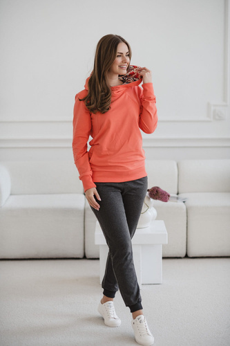 Milk Please Milk&Love Still-Sweatshirt mit korallenroter Kapuze