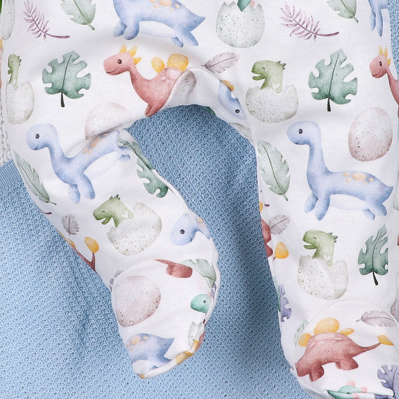 ABN-5572 Dino Explorer Baby-Schlafanzug mit Nini-Aufdruck | Bio-Baumwolle, bequemer Schnitt