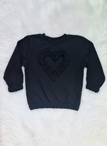 Mia Kinder-Sweatshirt Bambarillo schwarz – Baumwolle und Elasthan, weicher Sweatshirt-Stoff | Komfort und Stil