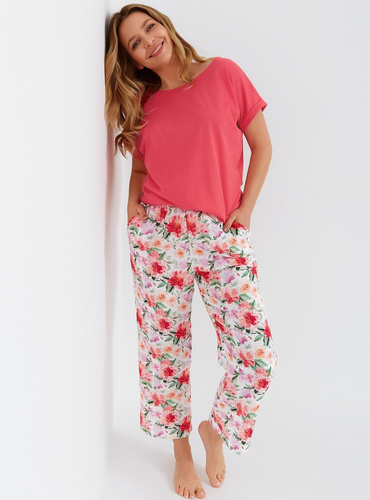 3427 Aria Damen-Pyjama Taro – Koralle