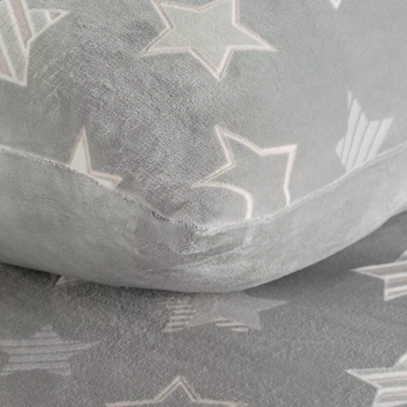 Flano 4 Sterne Samtbettwäsche Eurofirany grau