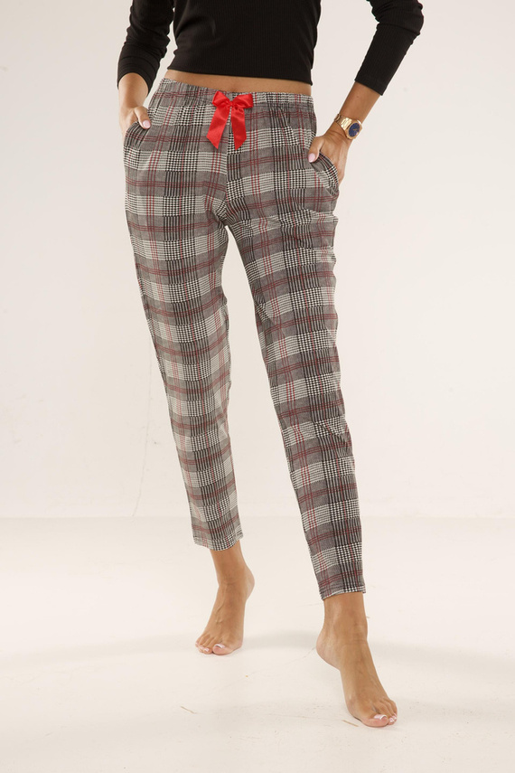 360 Checkered Forex Pyjamahose - grau