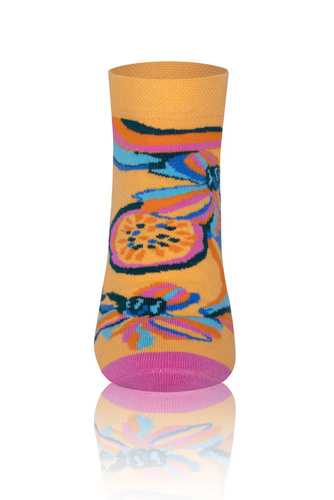 S141S Zanzi Fußsocken Italian Fashion - zerzaust/gelb/rosa